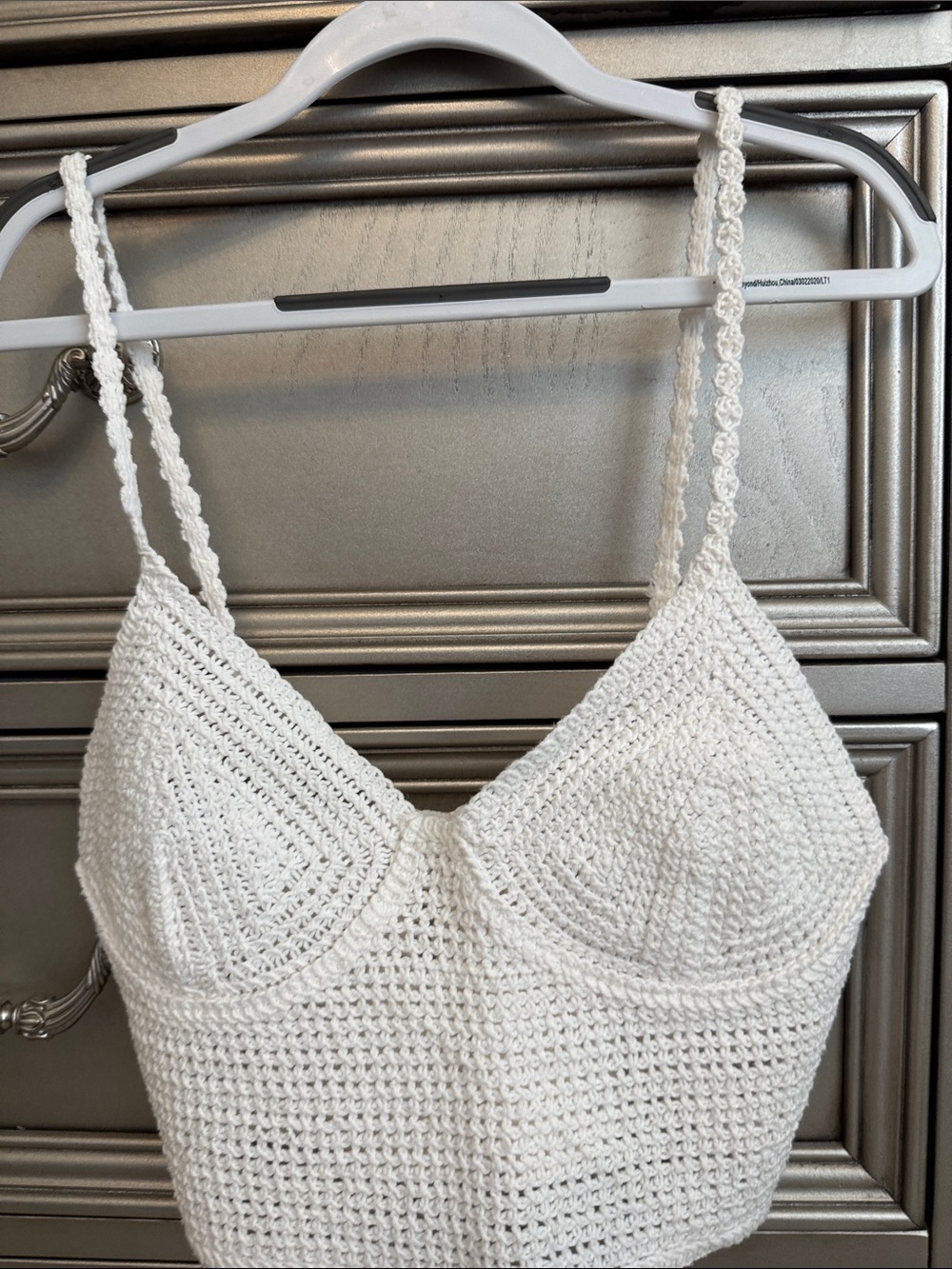 Zara White Crochet Bandeau Bralette